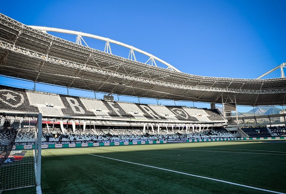 Estádio Olímpico Nilton Santos, o Engenhão, antes de Botafogo x Corinthians pelo Campeonato Brasileiro — Foto: Gustavo Vasco/Corinthians