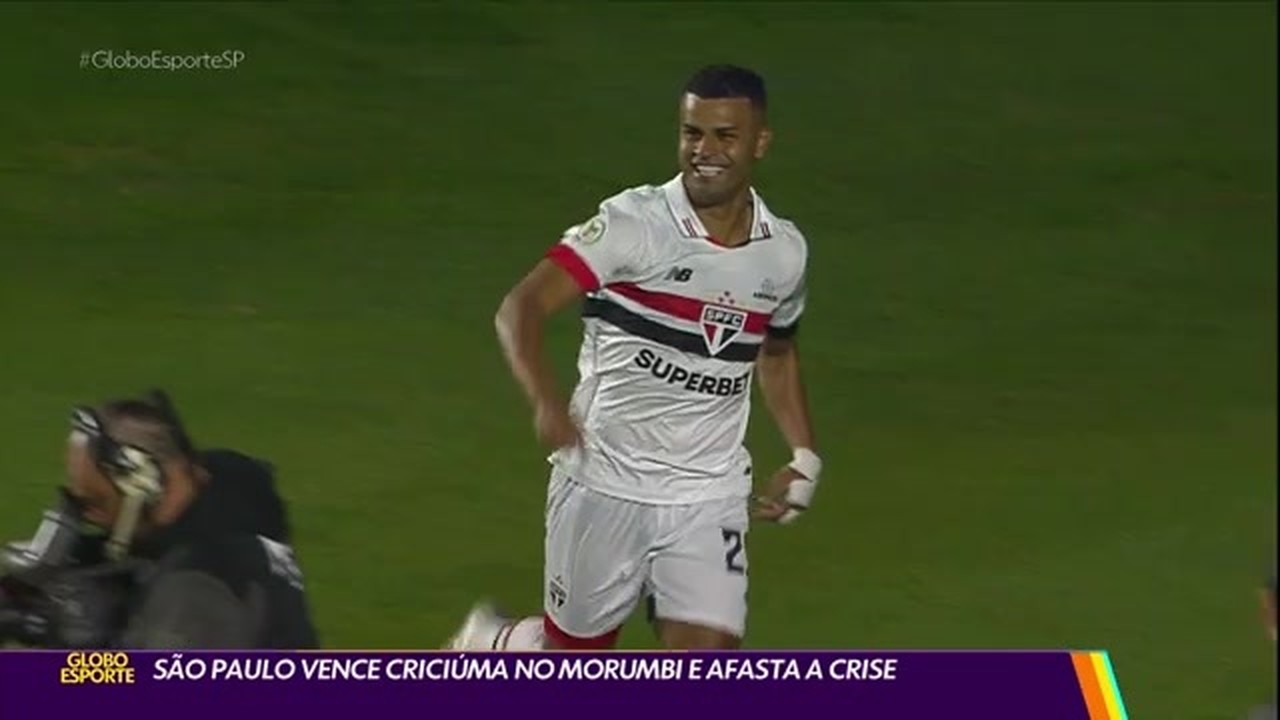 São Paulo vence Criciúma no Morumbi e afasta a crise