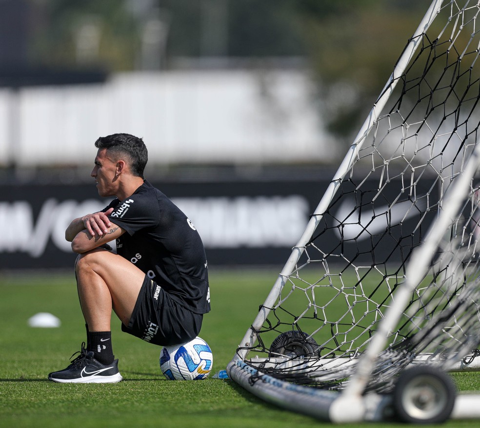 Matías Rojas em treino do Corinthians — Foto: Rodrigo Coca/Ag. Corinthians