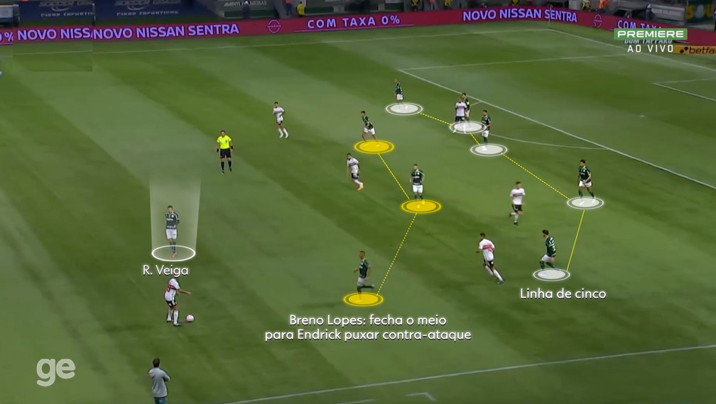 Breno Lopes fazia papel fundamental para Endrick ficar na frente — Foto: Reprodução