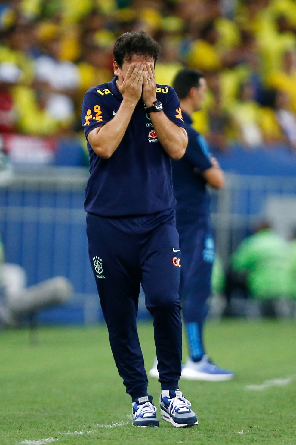 Fernando Diniz em Brasil x Argentina — Foto: Wagner Meier/Getty Images