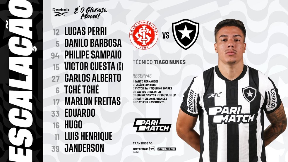 Jogo do Botafogo hoje ao vivo: onde assistir, horário e escalação - (23/9)