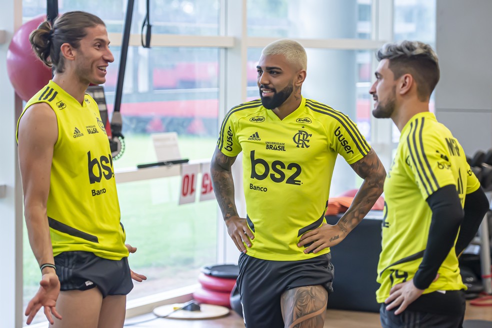 Filipe Luís, Gabigol, Arrascaeta, Flamengo