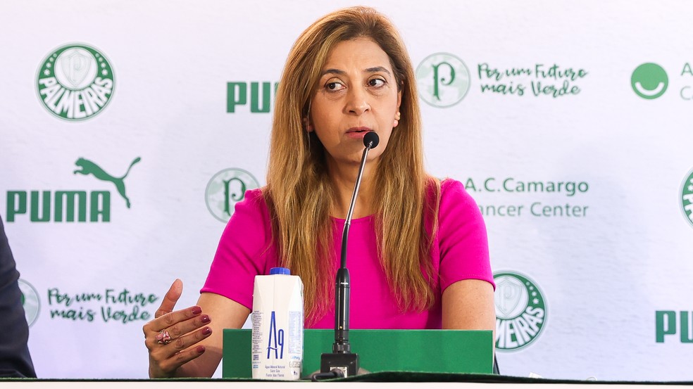 Leila Pereira, presidente do Palmeiras — Foto: Fábio Menotti/Palmeiras