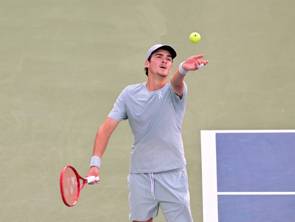 João Fonseca x Ben Shelton Oitavas Masters 1000 Montreal — Foto: Eric Bolte-Imagn Images