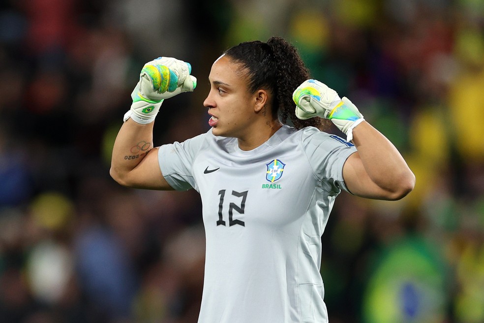 Lelê, da seleção brasileira, na Copa do Mundo Feminina — Foto: Elsa - FIFA/FIFA via Getty Images