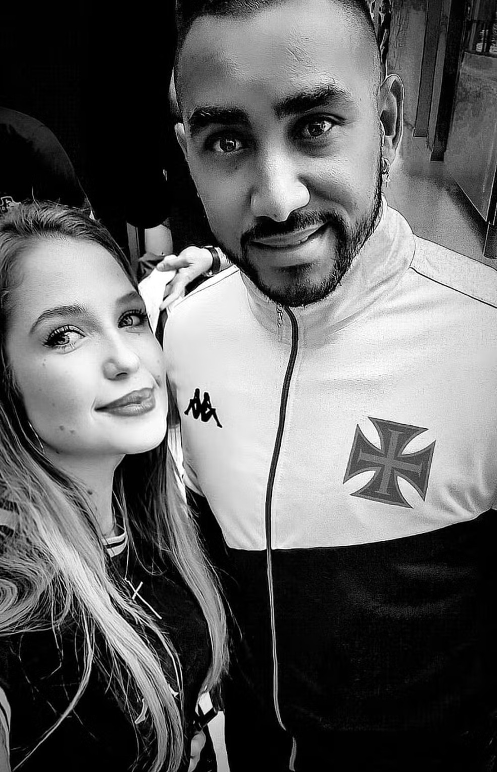 Larissa, advogada, e Payet, jogador do Vasco — Foto: Reprodução