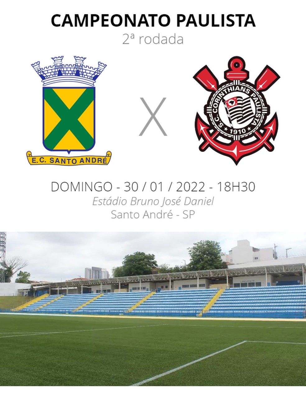 Quanto foi o jogo do Santo André hoje?