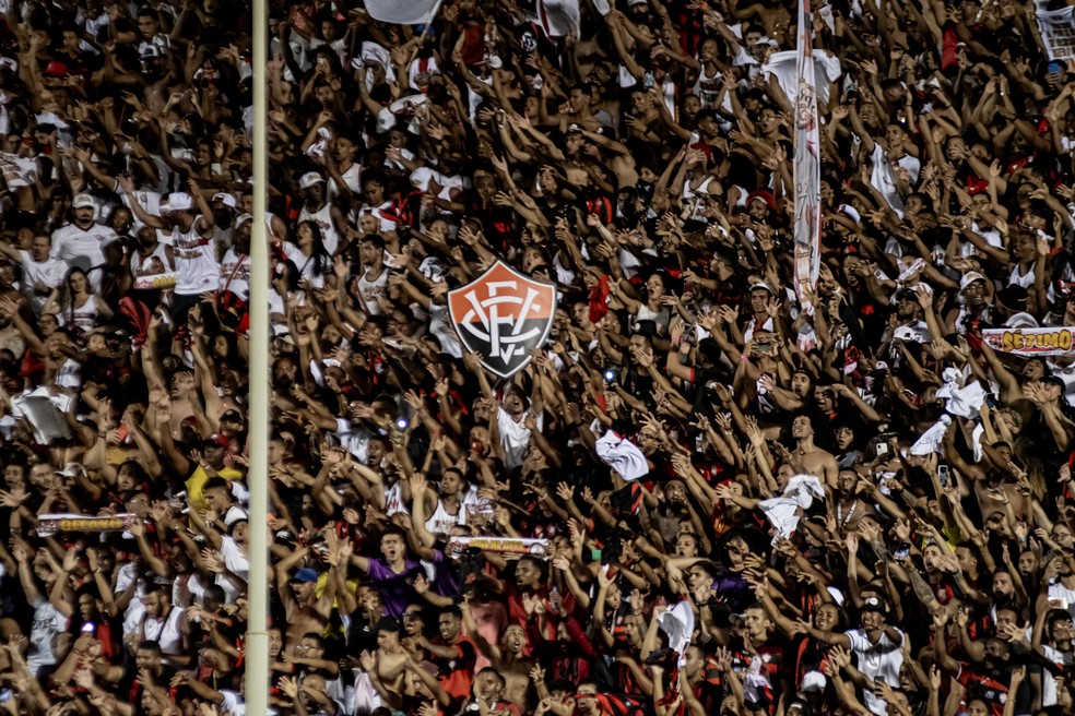Torcida do Vitória no Barradão  — Foto: Victor Ferreira/EC Vitória