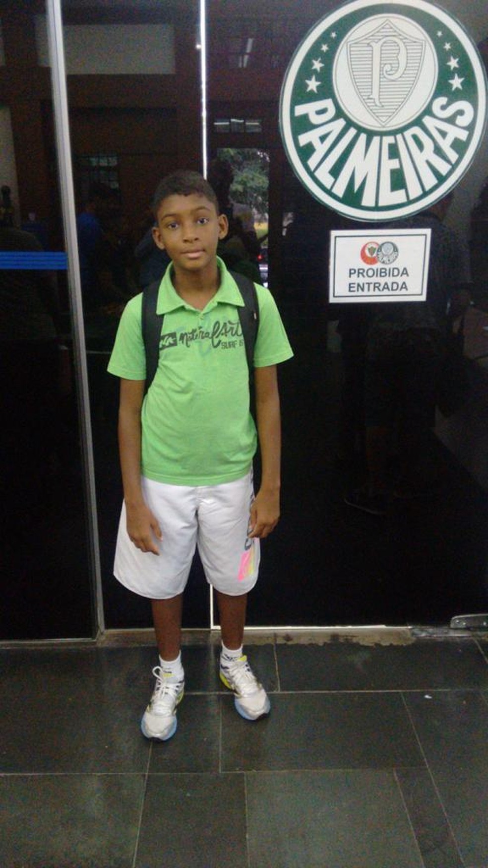 Luis Guilherme em seu início de carreira no Palmeiras — Foto: Arquivo Pessoal