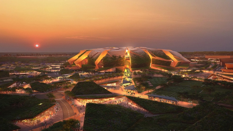 King Salman International Stadium, maior estádio para a Copa do Mundo de 2034 — Foto: Divulgação / Fifa