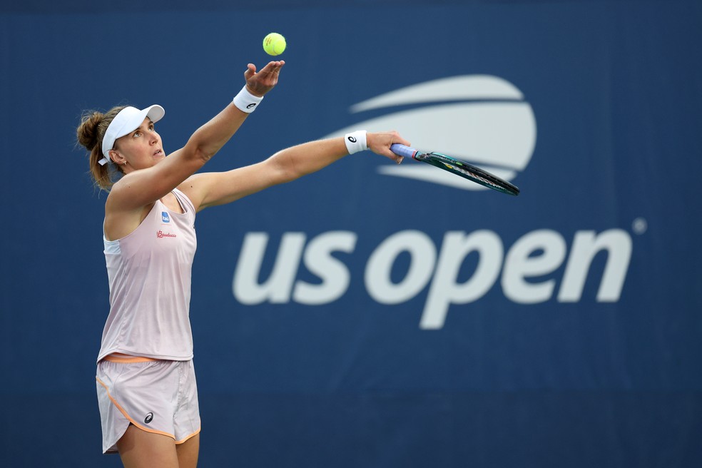 Bia Haddad Maia em ação pelo US Open — Foto: Luke Hales/Getty Images