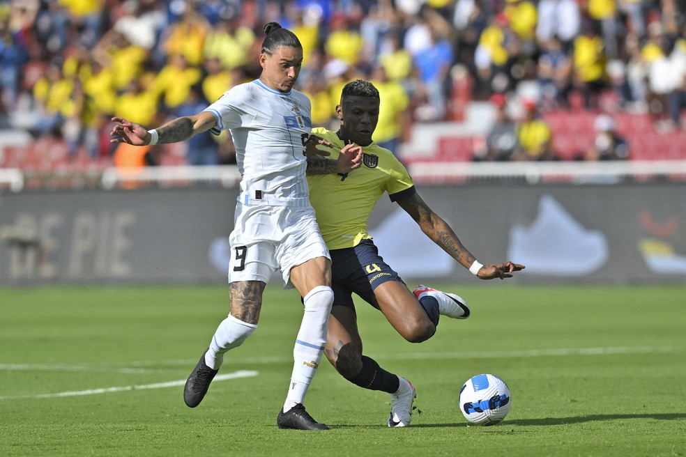 Arboleda em Equador x Uruguai — Foto: Rodrigo BUENDIA / AFP