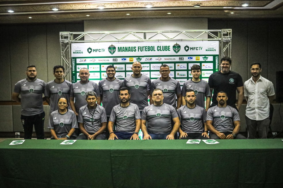 Comissão técnica e diretoria do Manaus para 2025 — Foto: João Normando