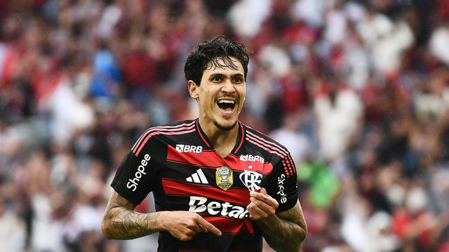 Pedro no jogo entre Flamengo x Palmeiras