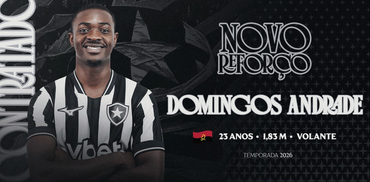 Botafogo fecha contrato com volante angolano Domingos Andrade até 2029