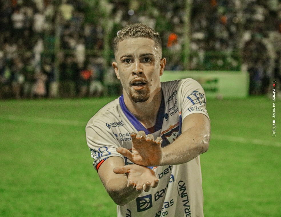 Braga, artilheiro do Águia e da Copa do Brasil com 3 gols — Foto: Léo Lods/Águia de Marabá