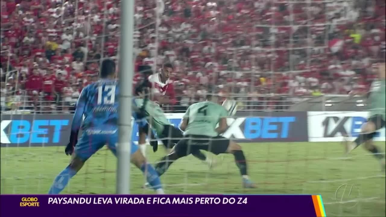 Paysandu leva virada do CRB e fica perto do Z-4