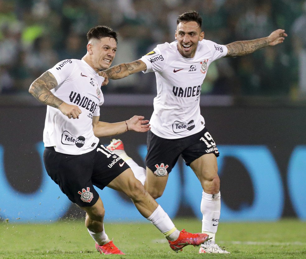 Rodrigo Garro comemora gol em Corinthians x Palmeiras — Foto: Rodrigo Coca/Ag Corinthians