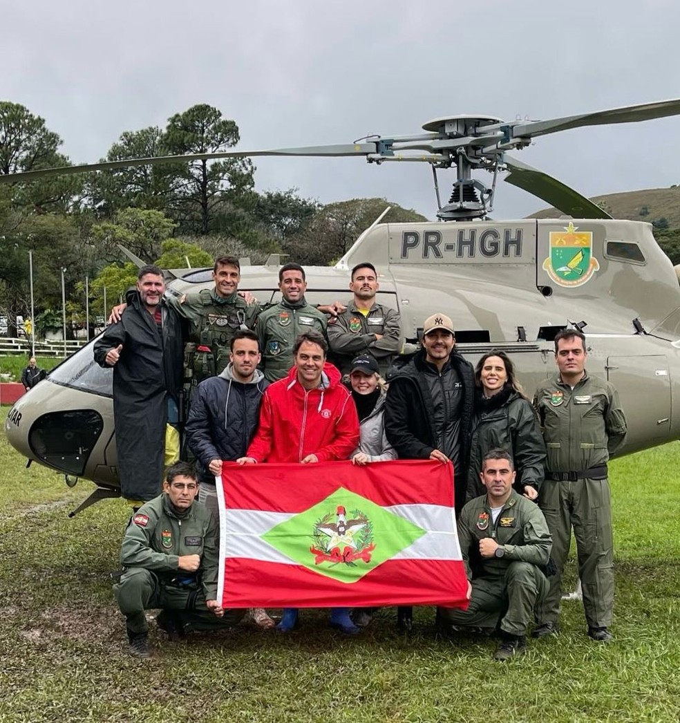 Ex-Grêmio e Cruzeiro, Marcelo Moreno comandou grupo de voluntariado no RS — Foto: Arquivo Pessoal