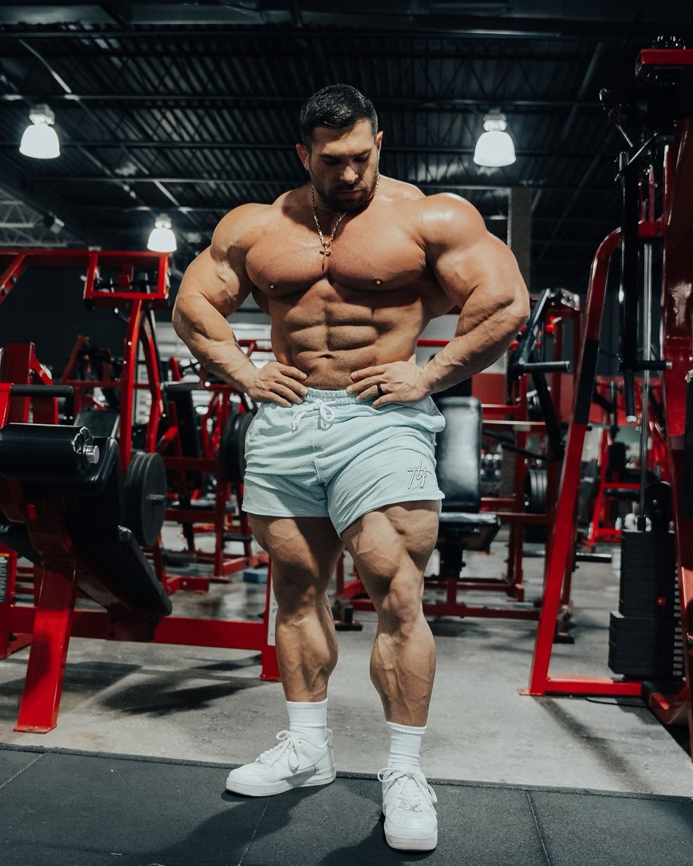 Derek Lunsford compartilhou uma atualização de seu físico no fim de julho — Foto: Reprodução/Instagram