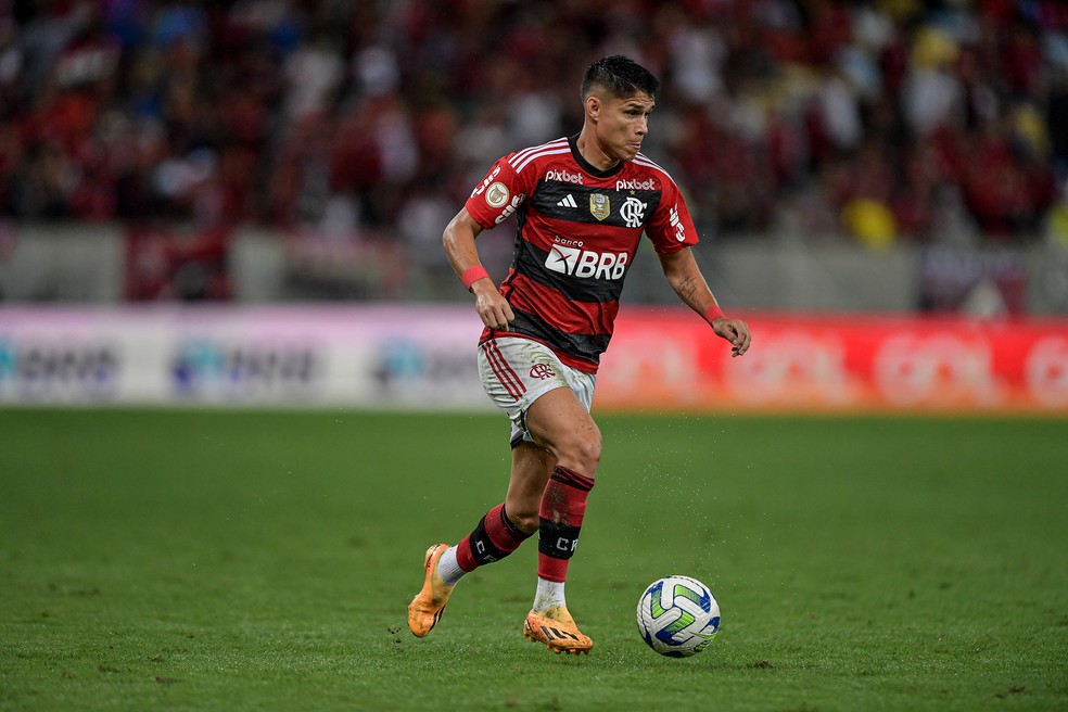 Luiz Ara�jo � o �nico ponta-direito de of�cio no Flamengo � Foto: Thiago Ribeiro/AGIF