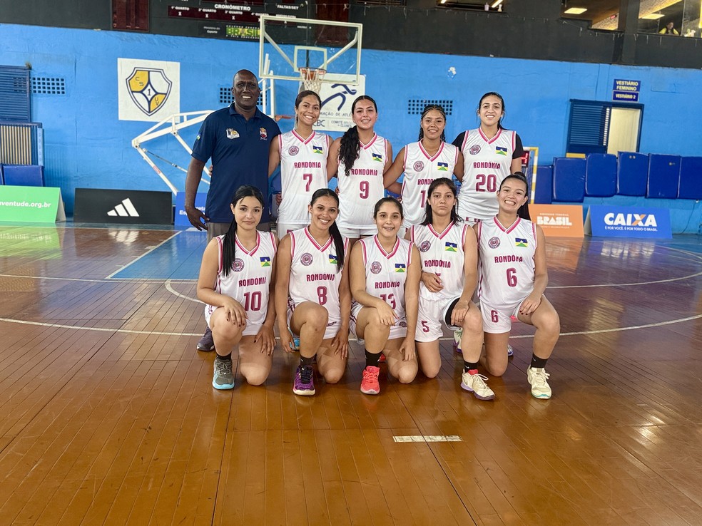 Time de basquete feminino de Rondônia nos Jogos da Juventude 2025 — Foto: Reprodução/SEDUC