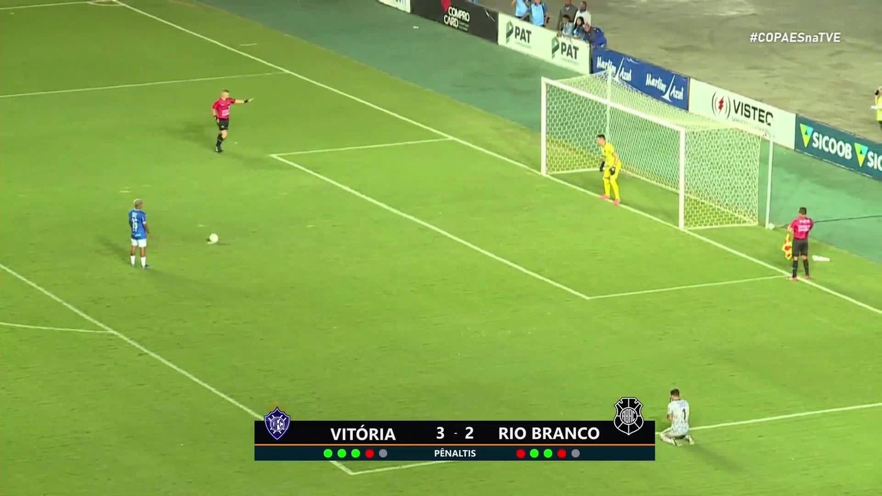 Os pênaltis de Vitória-ES 1 (4 x 2) 1 Rio Branco-ES, pela Copa Espírito Santo 2022