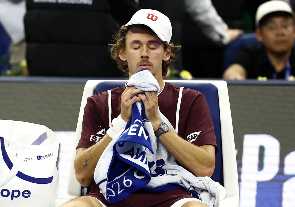 Alex de Minaur no ATP 500 de Pequim — Foto: REUTERS/Tingshu Wang