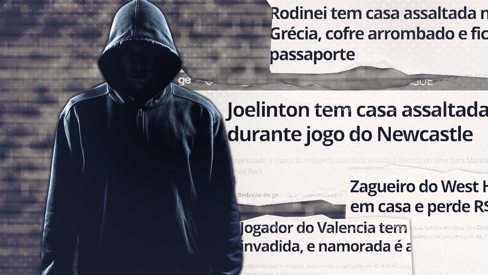 Elite do futebol da Europa tem convidido com assaltos e roubos às casas de jogadores — Foto: Infografia ge