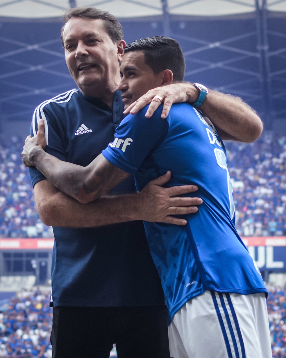 Pedro Lourenço e Dudu no Cruzeiro — Foto: Gustavo Aleixo/Cruzeiro