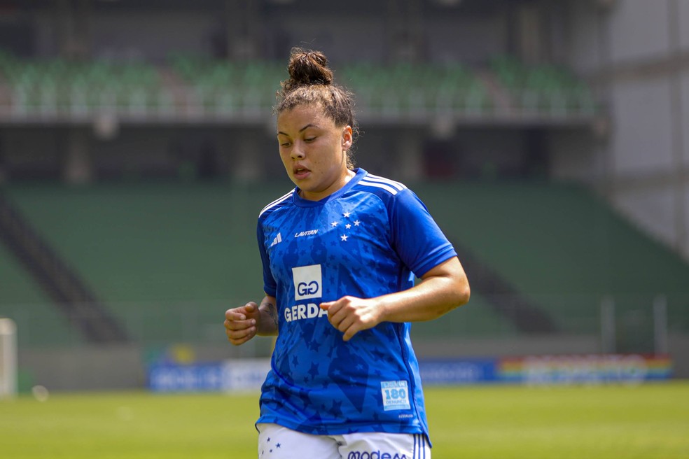 Clara em jogo contra o Palmeiras — Foto: Daniel de Oliveira Costa/BH Foto