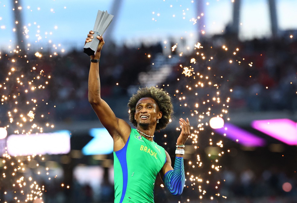 Alison dos Santos Campeonato Mundial de Atletismo Ultimate 400m com barreiras — Foto: REUTERS/Bernadett Szabo