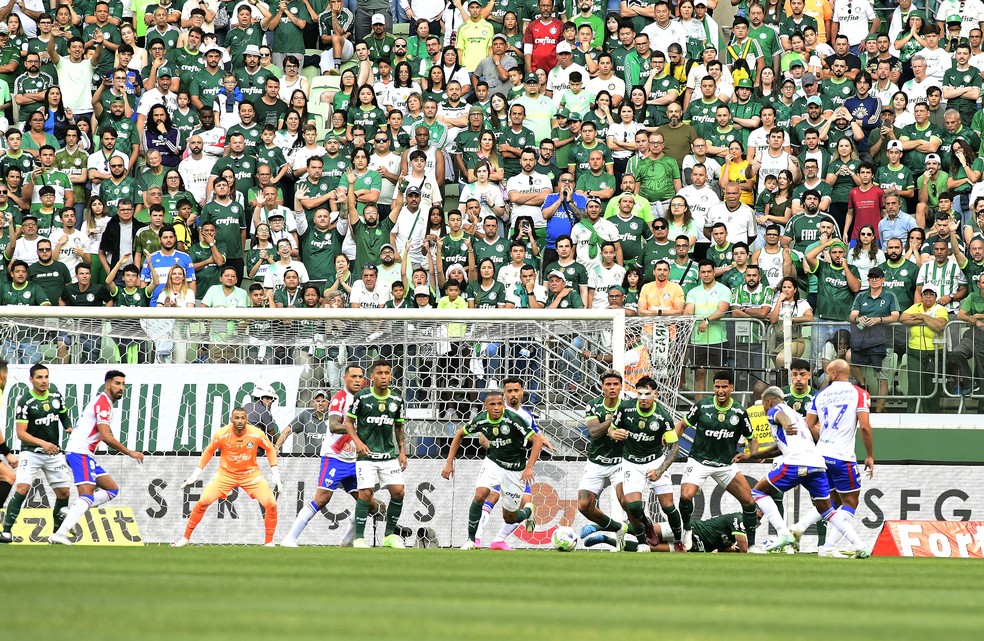Última partida do Palmeiras no Allianz foi contra o Fortaleza pelo Brasileirão  — Foto: Marcos Ribolli