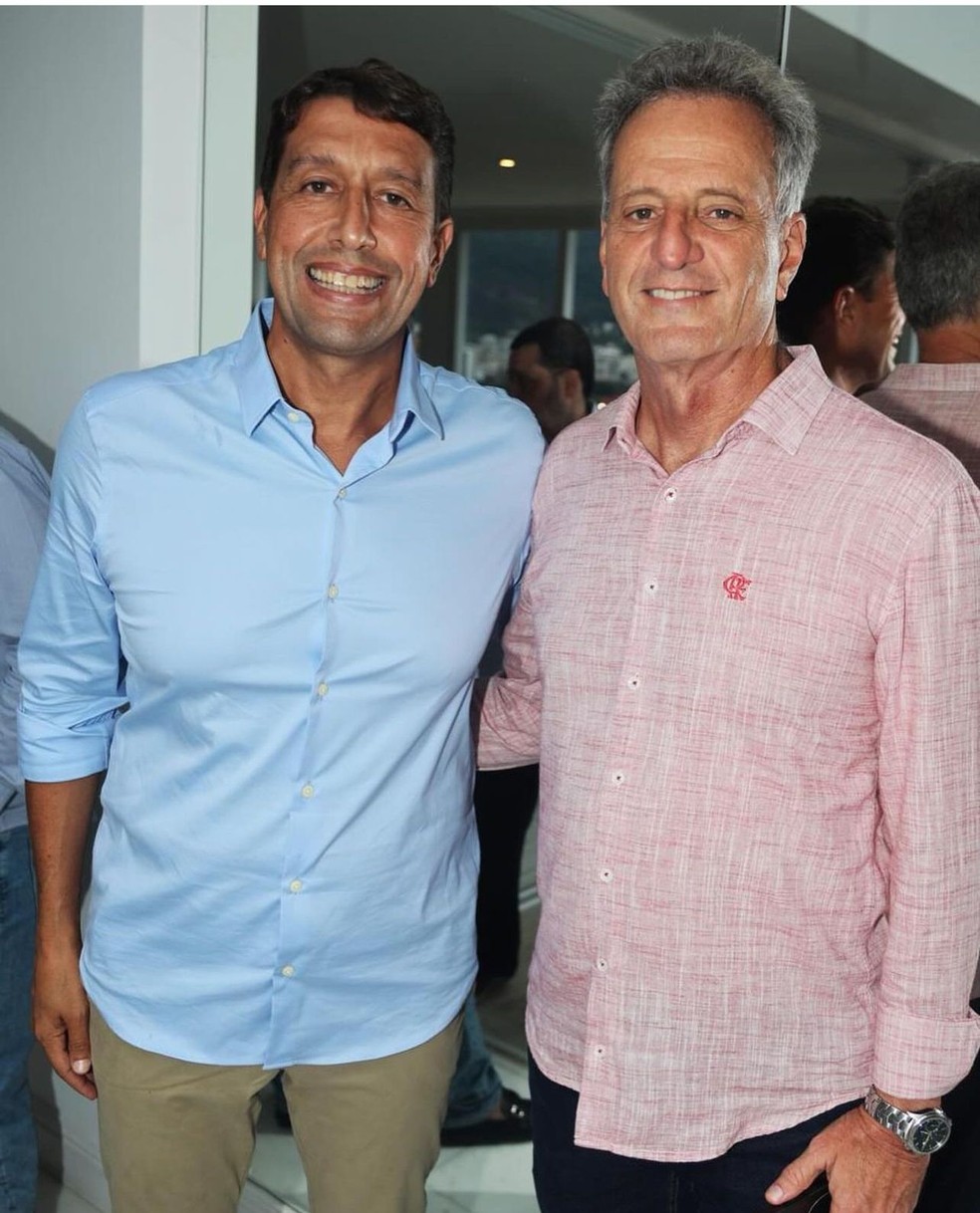 Gony Arruda, novo VP de Relações Externas do Flamengo, e Rodolfo Landim, presidente do clube