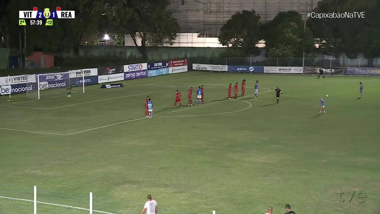 Gol de Wellington Foguete, do Vitória-ES, contra o Real Noroeste, pelo Capixaba 2024