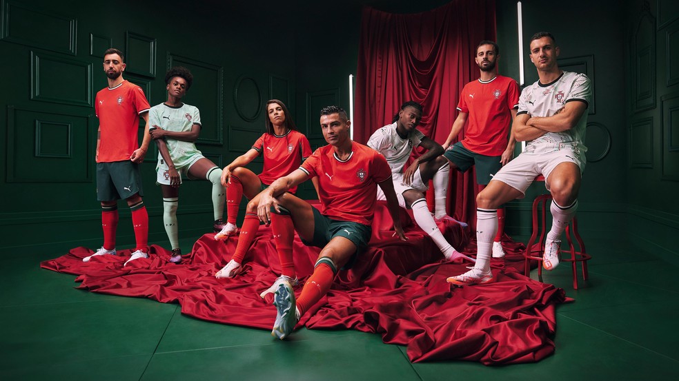 Portugal firma parceria com a Puma e apresenta nova camisa da seleção — Foto: Divulgação/Portugal