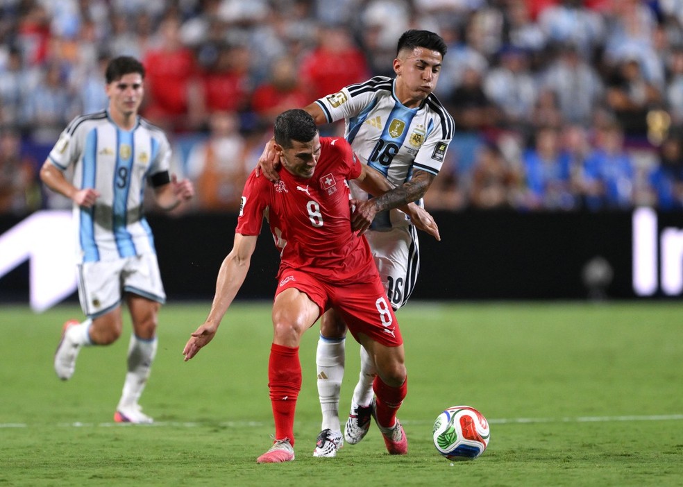 Almada em Argentina x Su��a, pelas quartas de final da Copa � Foto: David Ramos / GETTY IMAGES NORTH AMERICA / Getty Images via AFP