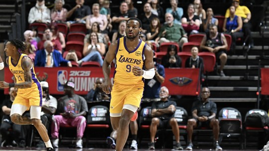 Bronny marca primeira cestaaposta do brasiltrês pelos Lakersaposta do brasilvitória na Summer League; veja vídeo