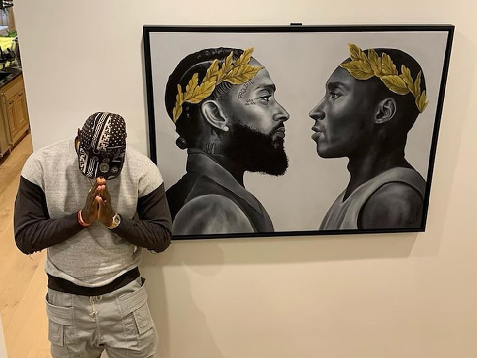LeBron James homenageia Kobe Bryant e rapper Nipsey Hussle com