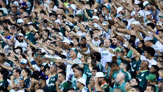 Torcida do Palmeiras contra o Santo André no estádio Bruno José Daniel