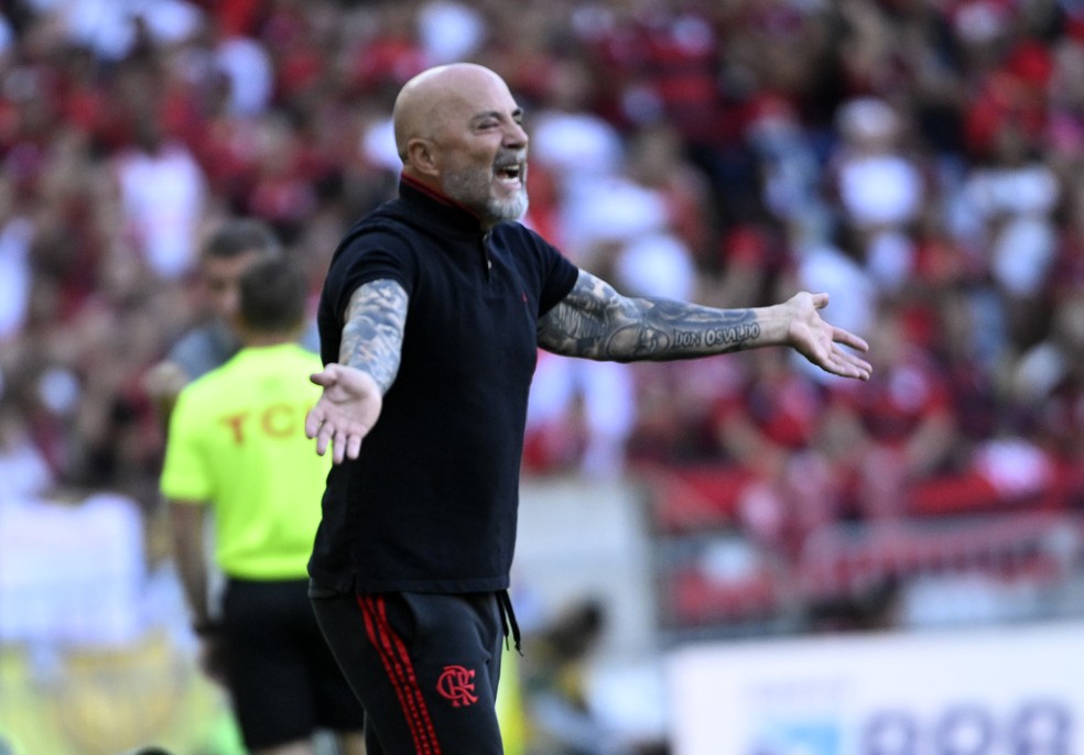 Flamengo x América-MG: Sampaoli — Foto: André Durão