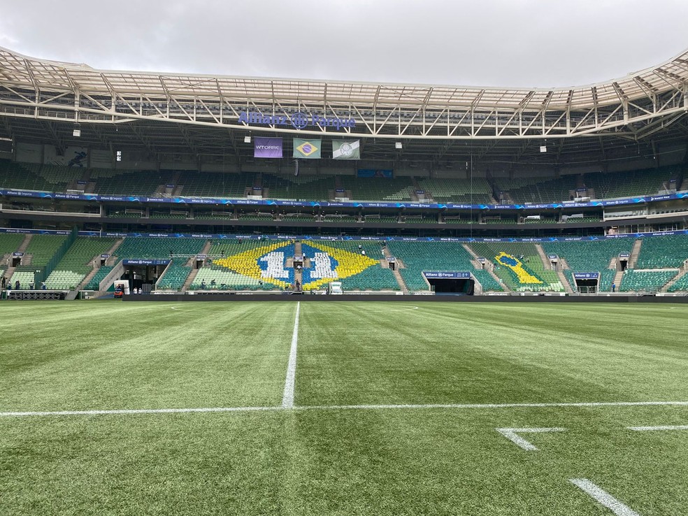 Torcida do Palmeiras prepara mosaico para jogo diante do Deportivo Pereira  - Lance!
