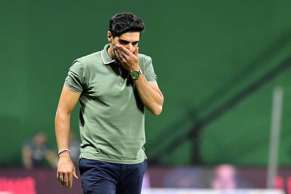 Abel Ferreira em Palmeiras x Botafogo — Foto: Marcos Ribolli