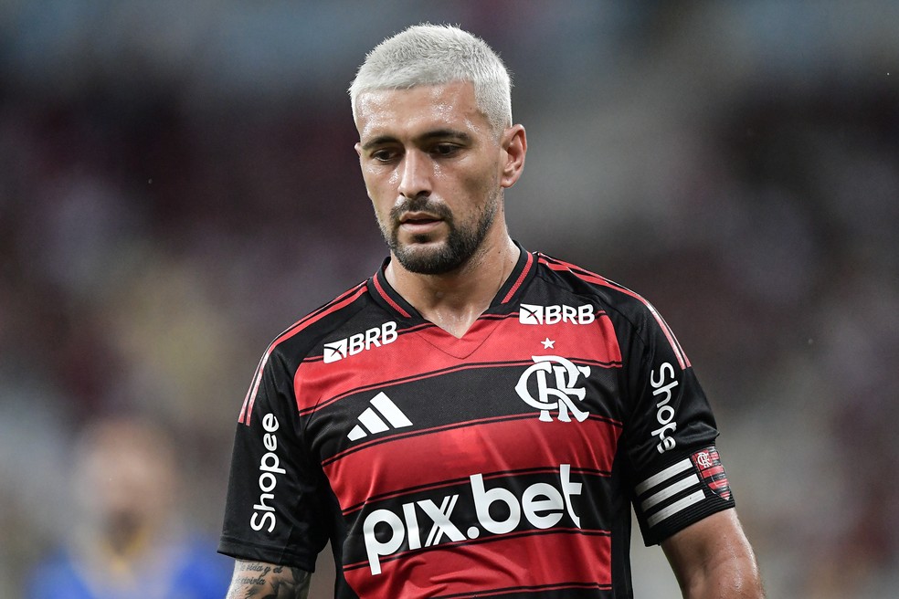 Arrascaeta em Flamengo x Sampaio Corrêa — Foto: Thiago Ribeiro/AGIF