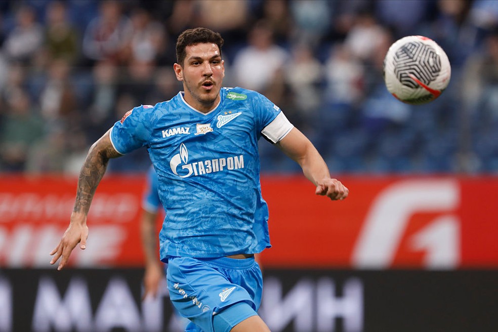Nino marca gol da vitória do Zenit — Foto: Getty Images