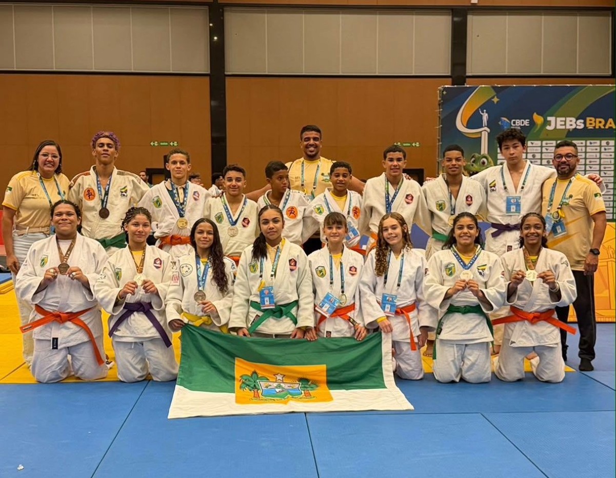 Judô do RN conquista 11 medalhas nos Jogos Escolares Brasileiros