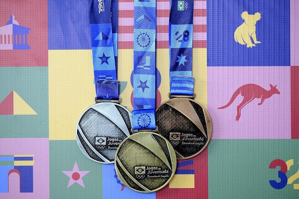 Medalhas dos Jogos da Juventude 2024 — Foto: Alexandre Loureiro/COB