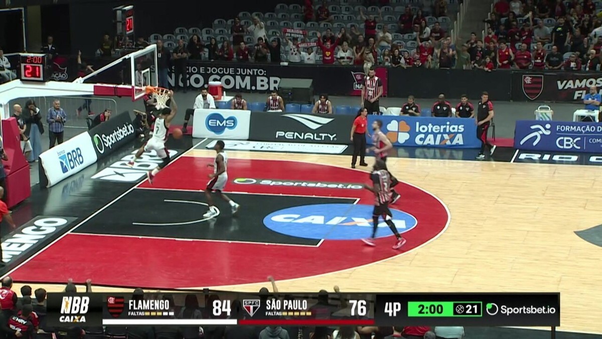 Flamengo mantém liderança do NBB ao vencer São Paulo com placar alto.