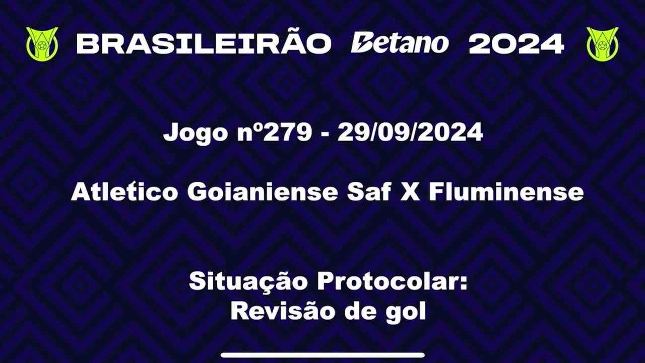 Veja a análise do VAR no gol anulado do Atlético-GO contra o Fluminense